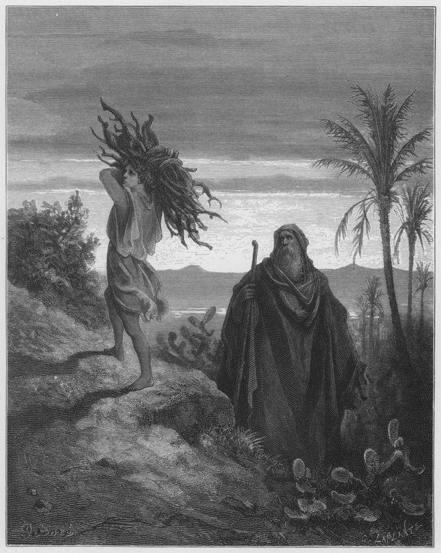 Gustave Dore Bible: Zkouška Abrahamovy víry od Gustave Dore