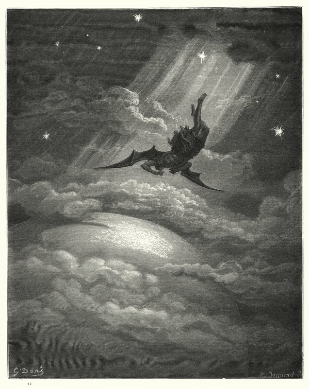 Ilustrace Gustave Dore pro Miltons Paradise Lost, kniha III, 739-741 od Gustave Dore