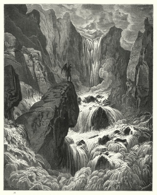 Ilustrace Gustava Dorea pro Miltons Paradise Lost, kniha IX, řádky 74, 75 od Gustave Dore