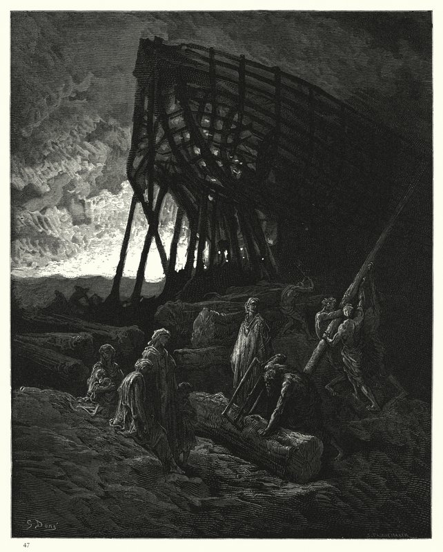 Ilustrace Gustave Dore pro Miltons Paradise Lost, kniha XI, řádek 729 od Gustave Dore