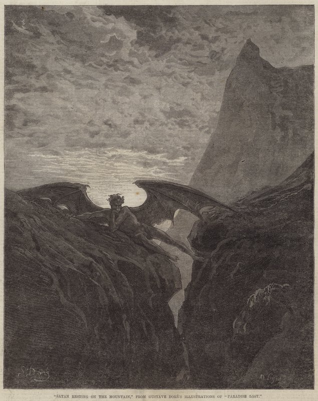 Satan odpočívá na Hoře od Gustave Dore