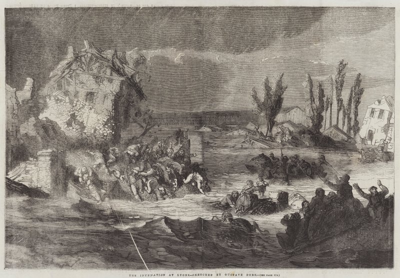 Záplava v Lyonu od Gustave Dore