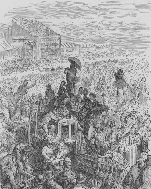 V Derby, The Crew Lunch od Gustave after Dore