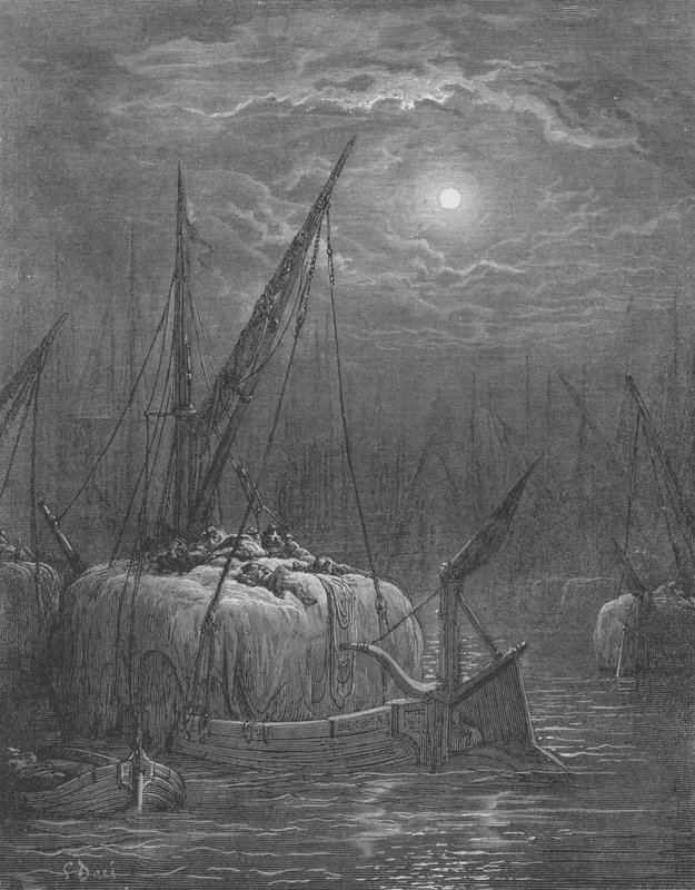 Seno Lodě Na Temži od Gustave after Dore