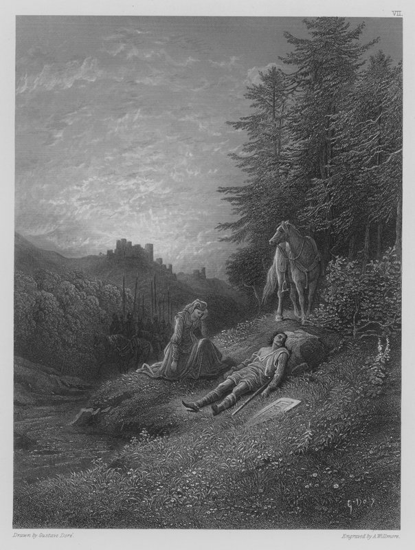 Enid pečuje o Gerainta od Gustave after Dore