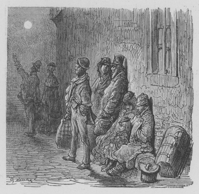 Přijíždějící V Londýně V Předvečer Derby od Gustave after Dore