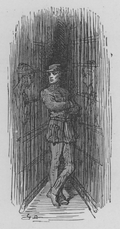 Vězeňský strážce od Gustave after Dore