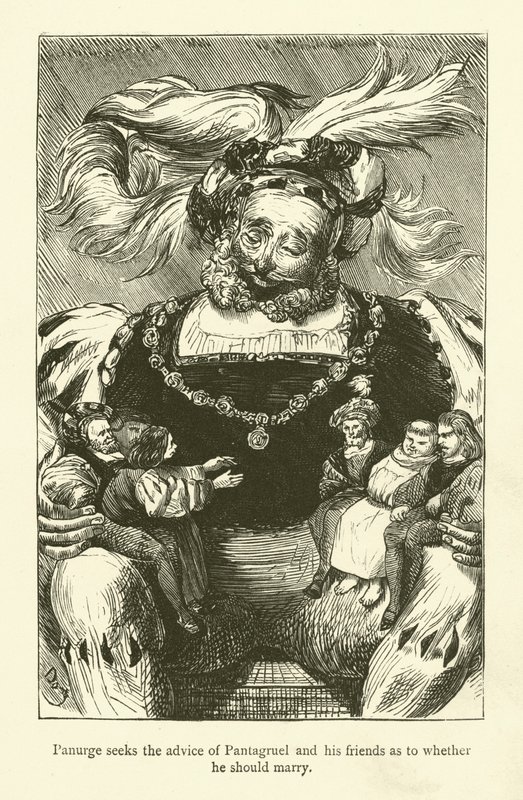 Ilustrace k dílům Rabelaise od Gustave after Dore