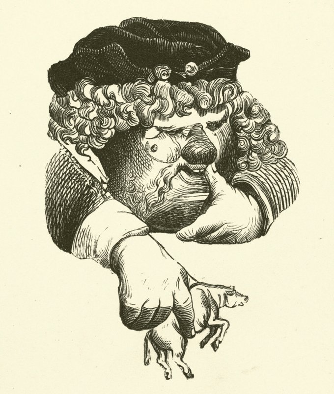 Ilustrace k dílům Rabelaise od Gustave after Dore