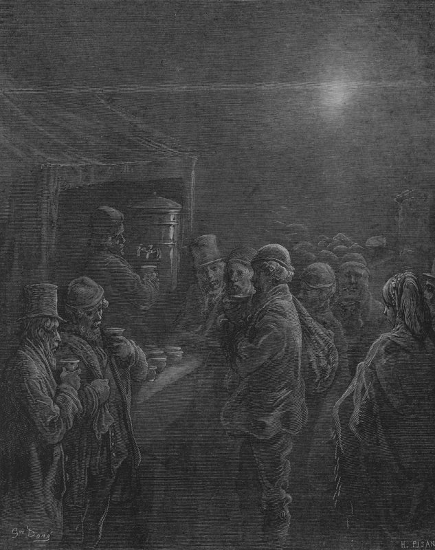 První šálek kavárny od Gustave after Dore