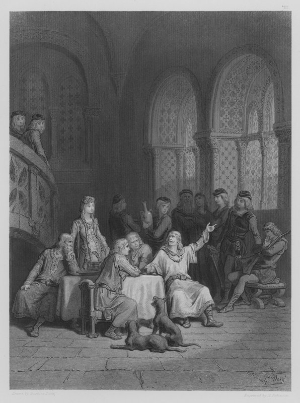 Lancelot vypráví svá dobrodružství od Gustave after Dore