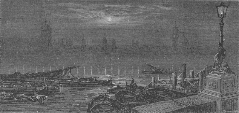 Večer Na Temži, V Londýně od Gustave after Dore
