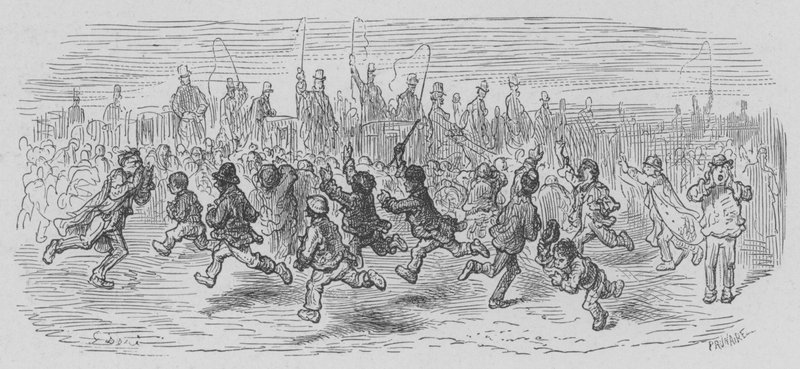 Auto Screamers po Velkém Derby Race od Gustave after Dore