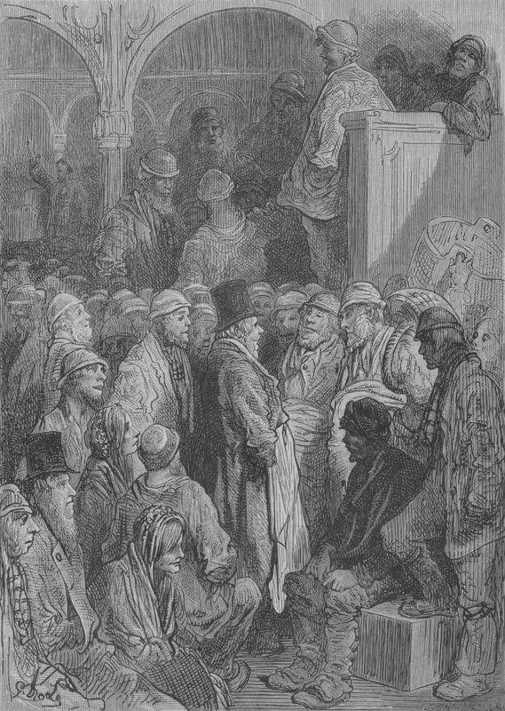 Velké klobouky malé firmy od Gustave after Dore