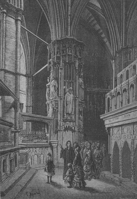 Hrobky ve Westminsteru od Gustave after Dore
