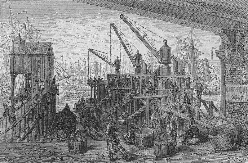 Lime-House Dock od Gustave after Dore