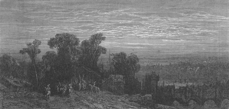 Londýn, ve středověku od Gustave after Dore