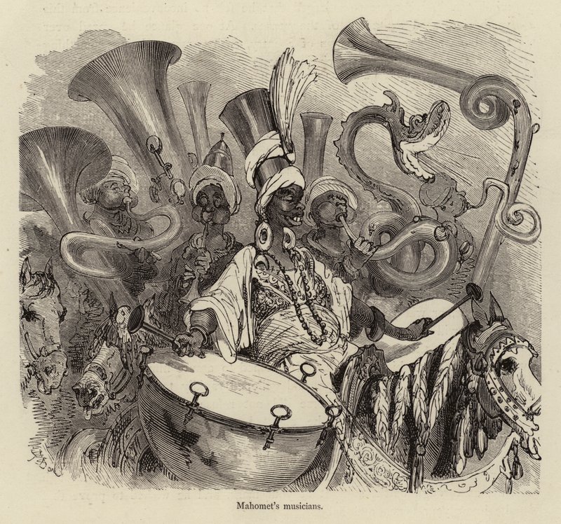 Mahomets hudebníci od Gustave after Dore