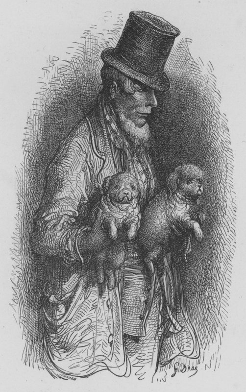 Prodejce psů od Gustave after Dore