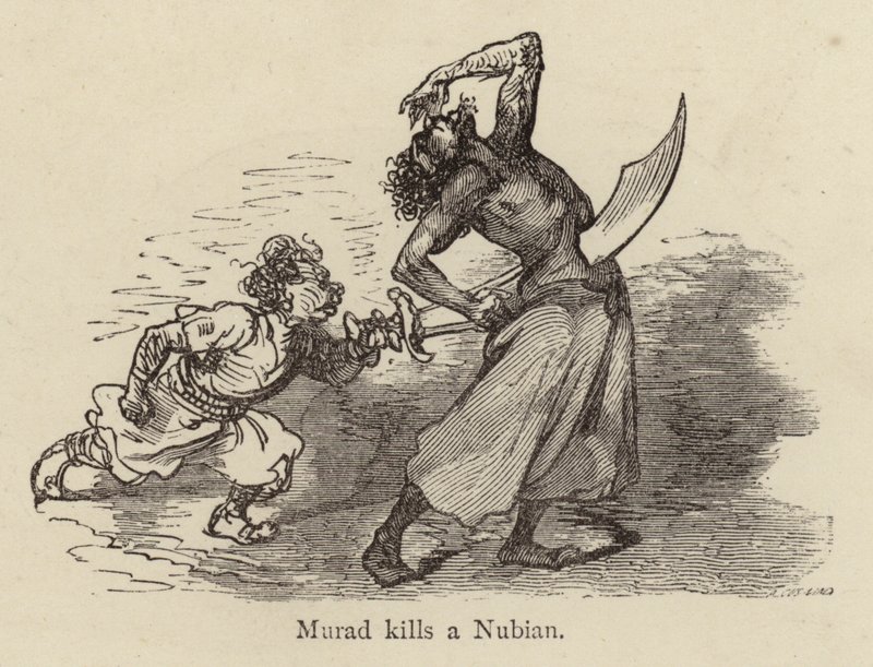 Murad zabije Núbijce od Gustave after Dore