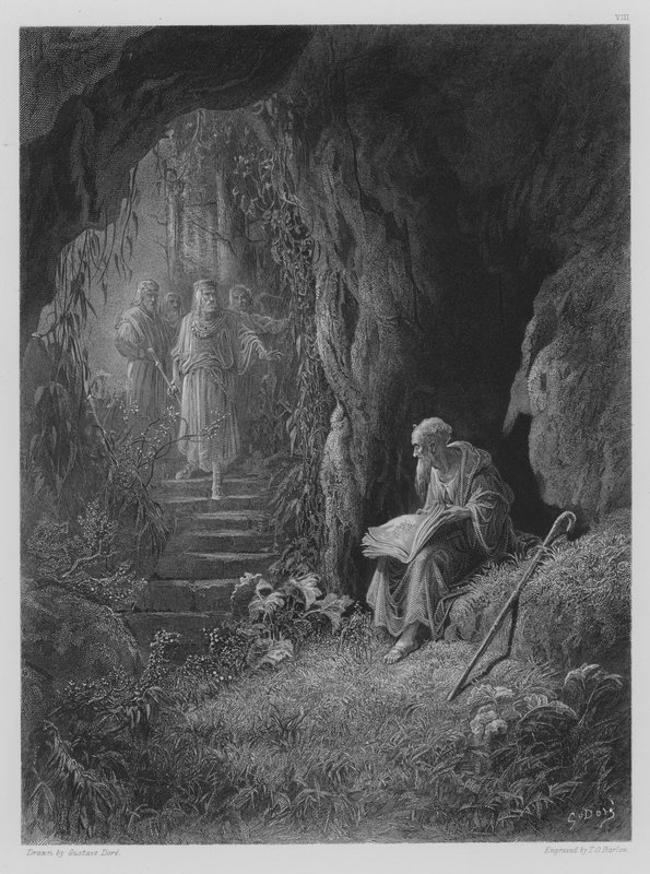 Jeskynní scéna od Gustave after Dore