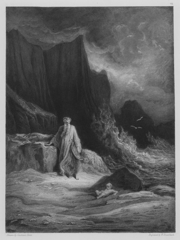 Nález krále Artuše od Gustave after Dore