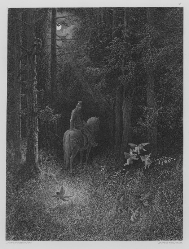 Radostní duchové od Gustave after Dore