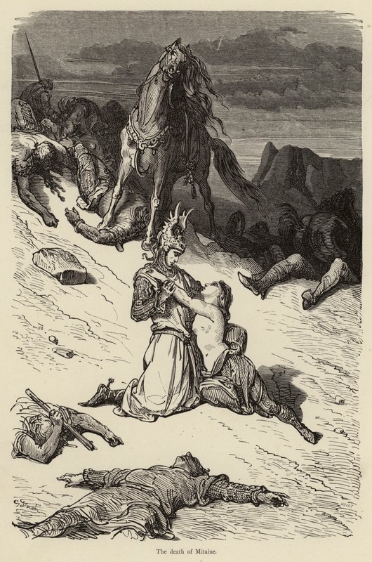Smrt Mitaine od Gustave after Dore