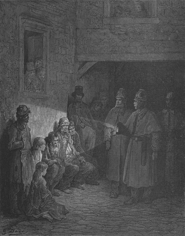 Policejní hlídka od Gustave after Dore