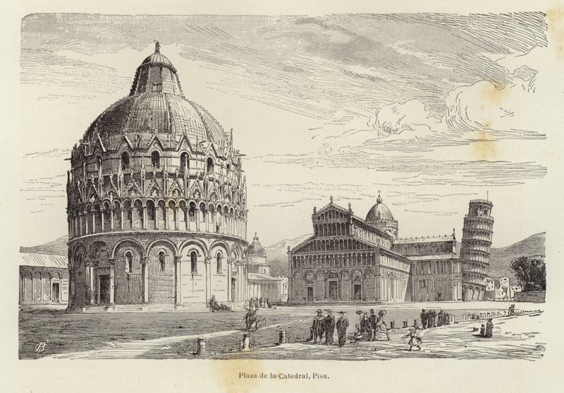 Katedrální náměstí, Pisa od Gustave Bauernfeind