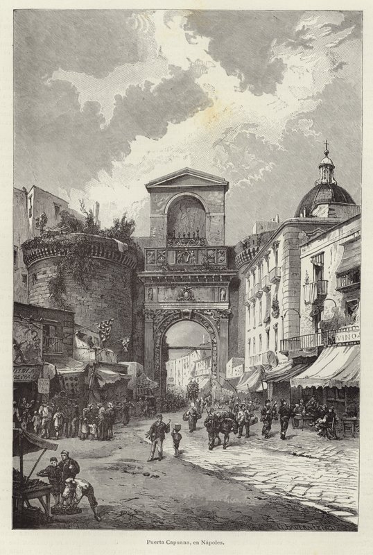 Porta Capuana v Neapoli od Gustave Bauernfeind