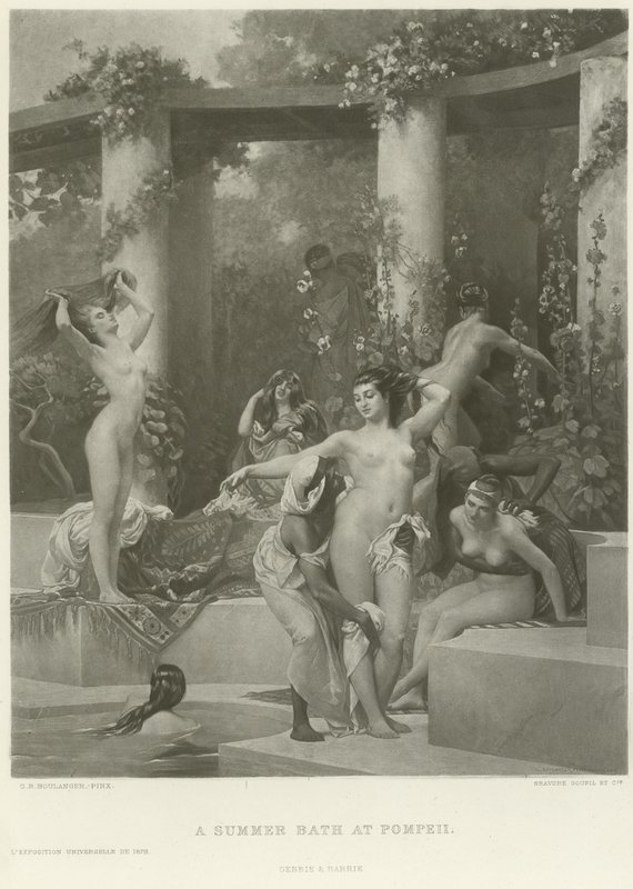 Letní koupel v Pompejích (hlubotisk) od Gustave Clarence Rodolphe Boulanger