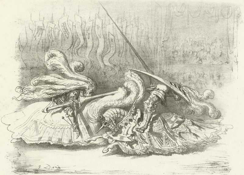Turnaj - Cena za krásu AD1450 (hlubotisk) od Gustave Dore