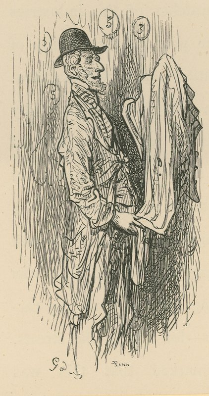 Muž držící látky od Gustave Dore