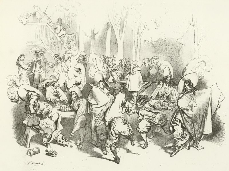 Po Richelieuově dekretu proti souboji (hlubotisk) od Gustave Dore
