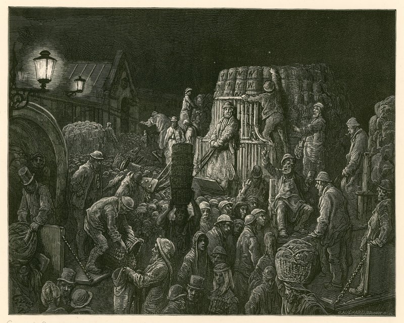 Covent Garden Market, Londýn od Gustave Dore
