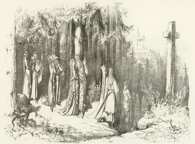 Oddanost v 5. a 6. století – půst a modlitba (hlubotisk) od Gustave Dore