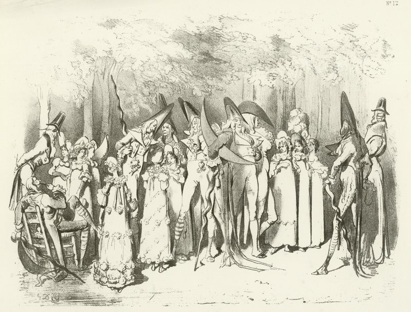 Fashions under The Directory 1798. The Incroyables (hlubotisk) od Gustave Dore