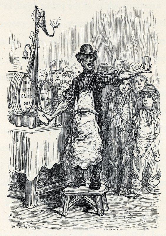 Prodavač zázvorového piva v 70. letech 19. století od Gustave Dore