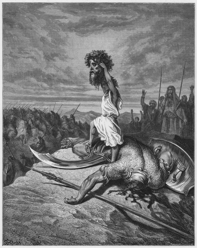 Gustave Dore Bible: David a Goliáš od Gustave Dore