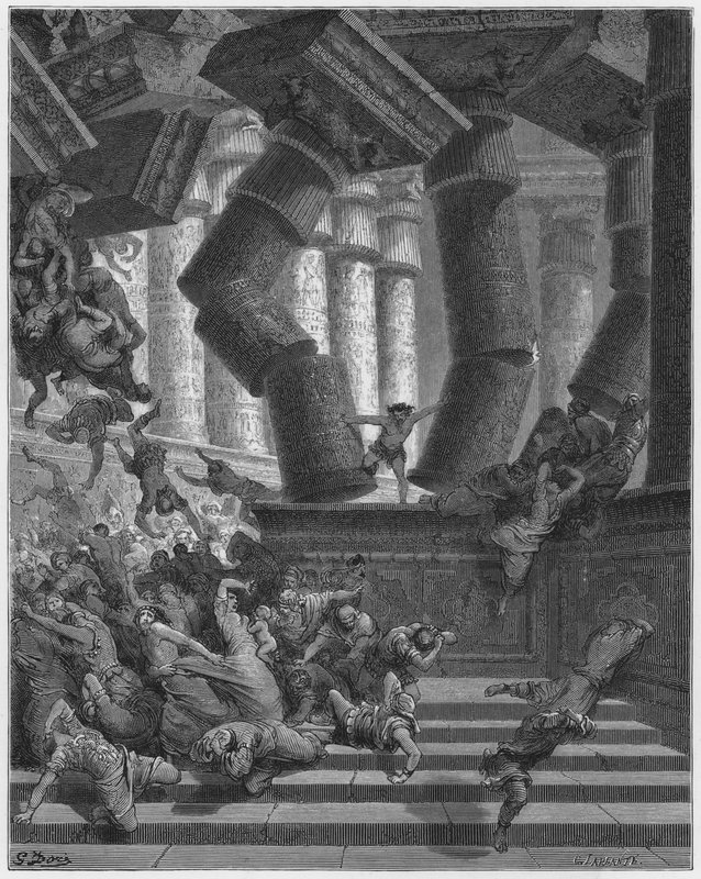 Gustave Dore Bible: Smrt Samsona od Gustave Dore