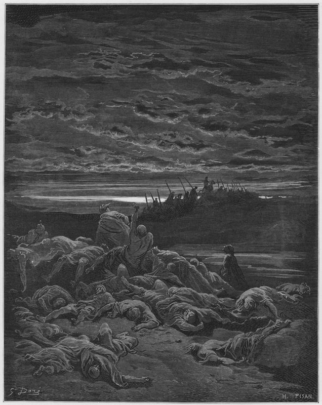 Gustave Dore Bible: Smrt synů Jerubbaalových od Gustave Dore