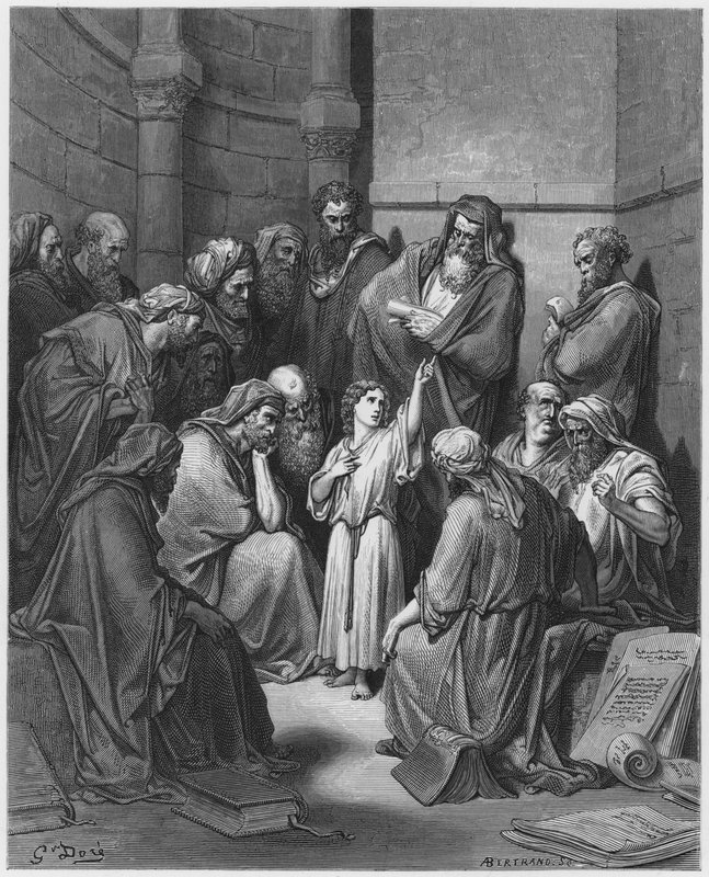 Gustave Dore Bible: Ježíš s lékaři od Gustave Dore