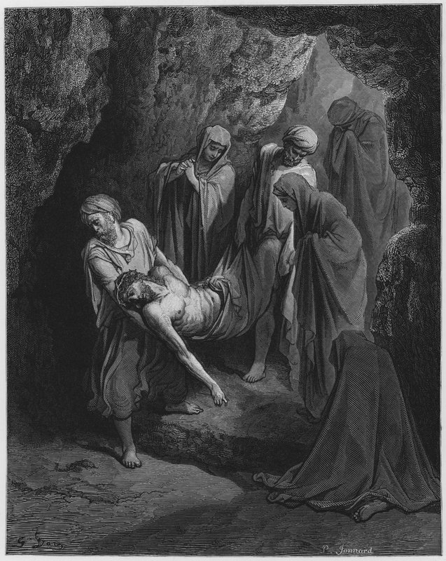 Gustave Dore Bible: Pohřeb Krista od Gustave Dore
