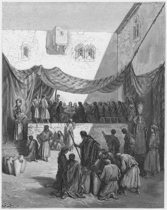 Gustave Dore Bible: Manželství v Káně od Gustave Dore