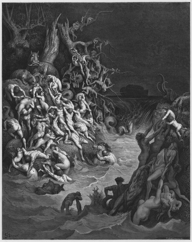 Gustave Dore Bible: Svět zničený vodou od Gustave Dore