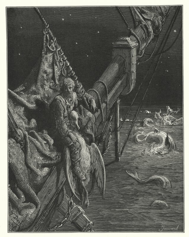 Ilustrace Gustava Doreho ke Coleridgovu dílu Rime of the Ancient Mariner (rytina) od Gustave Dore