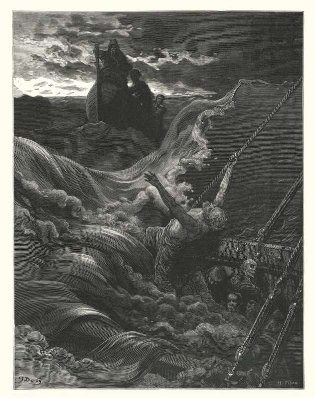 Ilustrace Gustava Doreho ke Coleridgovu dílu Rime of the Ancient Mariner (rytina) od Gustave Dore