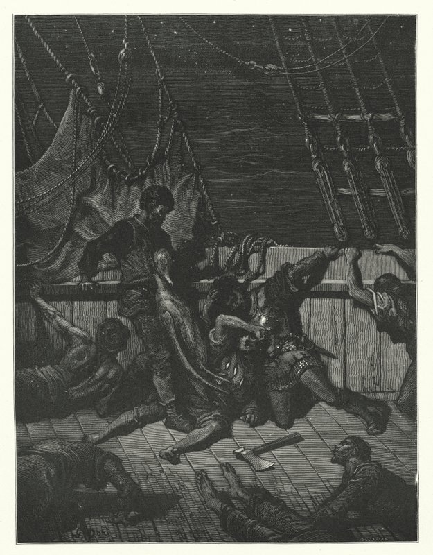 Ilustrace Gustava Doreho ke Coleridgovu dílu Rime of the Ancient Mariner (rytina) od Gustave Dore