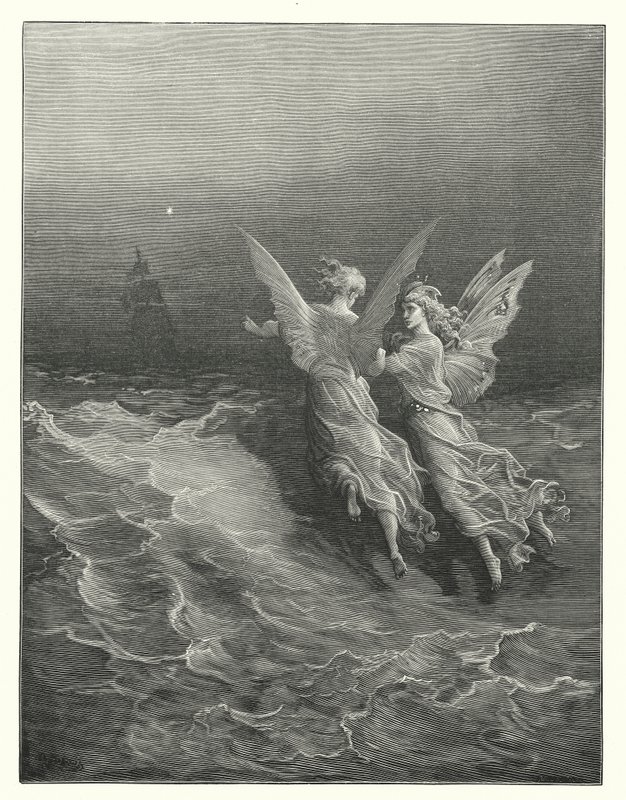Ilustrace Gustava Doreho ke Coleridgovu dílu Rime of the Ancient Mariner (rytina) od Gustave Dore